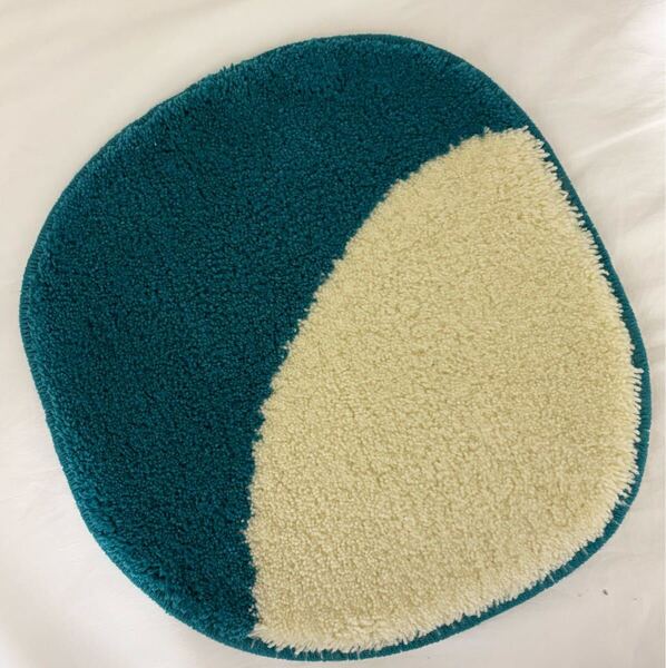 MIYOSHI RUG チェアラグ グリーン ベージュ