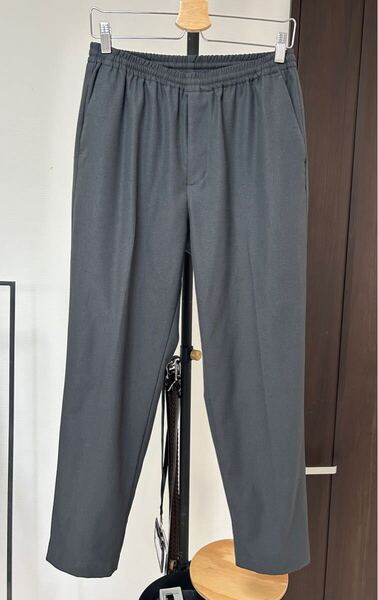 24SS DIFICE TRグレースラックス Mイージーパンツ ダークグレー エディフィス417チャコールグレー ストレッチ素材