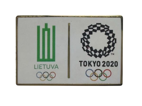 【希少・送料無料!!】非売品 LIETUVA × TOKYO 2020 2021 リトゥアニア 東京2020 オリンピックゲーム ピンバッチ 日本