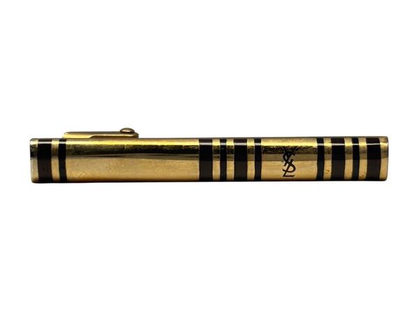 【送料無料!!】YSL YVES SAINT LAURENT イヴサンローラン タイピン ゴールドカラー ロゴ ネクタイピン GOLD tiepin メンズ