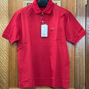 超特価 Mサイズ 赤 メンズポロシャツ 新品未使用品 送料無料 日本製 綿100% 紳士 半袖シャツ ゴルフ ポロシャツ 無地 半袖 新品 未使用品