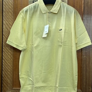 お買い得 2L 黄色 紳士ポロシャツ 新品未使用品 送料無料 日本製 綿100% 黄 メンズ XL 綿 LL 定番デザイン 無地 半袖 大寸 老舗ブランド