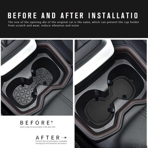 車種専用設計でぴったりと収まる! ドリンクホルダー コンソールボックス 新型RAV4 ブラック 車種専用設計 水洗いで簡単に汚れが落ちる