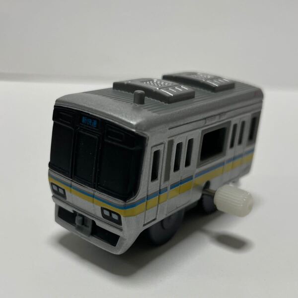 カプセルプラレール 223系 新快速 先頭車両 ゼンマイ車 白 青 黄色ライン 送料無料 カププラ ガチャ ガシャポン