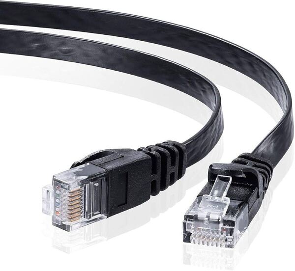LANケーブル CAT6 3m BB1787 有線LAN 爪折れ防止 フラットタイプ コネクタ Flat 9.8フィート