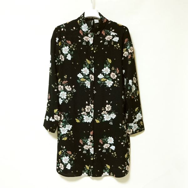 H&M エイチアンドエム レディース32 花柄 シャツワンピース 中古 送料込み