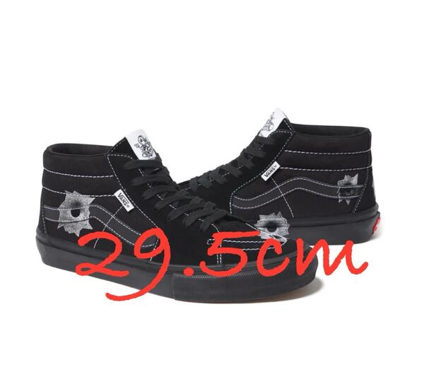 29.5 25SS Nate Lowman Supreme Vans Skate Grosso Mid Black ネイト ロウマン シュプリーム バンズ スケート グロッソ ミッド ブラック