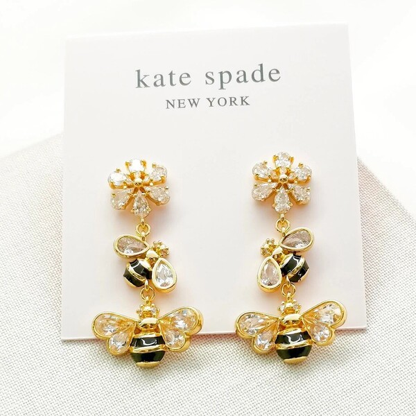 ケイトスペード 蜜蜂 ミツバチ ロングピアス