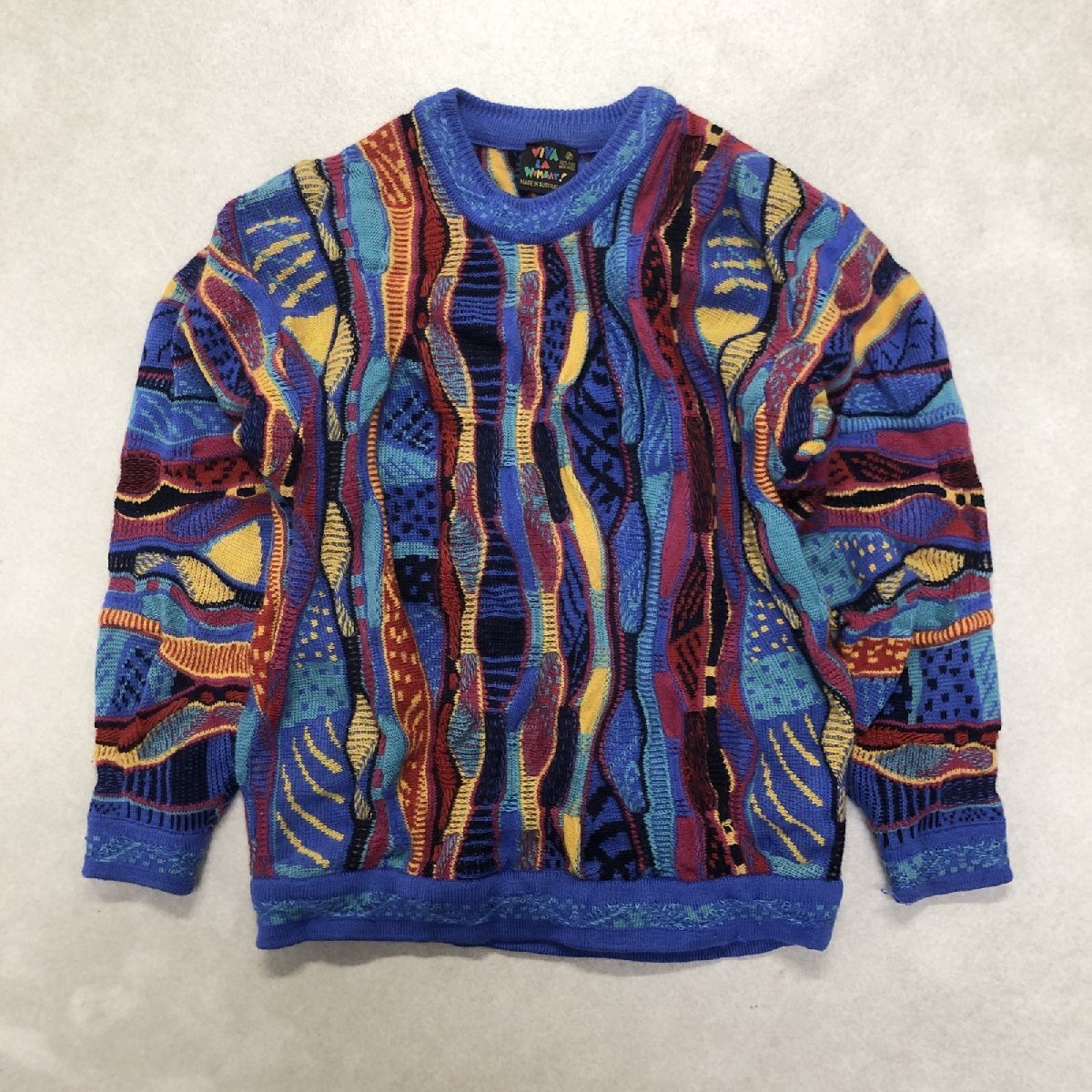 90年代 COOGI クージー CLASSIC 3Dニット セーター メンズM 古着