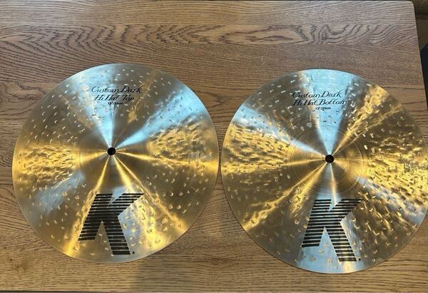 【美品】zildjian K custom dark hihats 13 ジルジャン ハイハット ペア シンバル