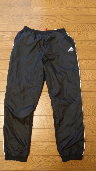 アディダス パンツ ズボン シャカシャカ 160 ブラック ナイロンパンツ