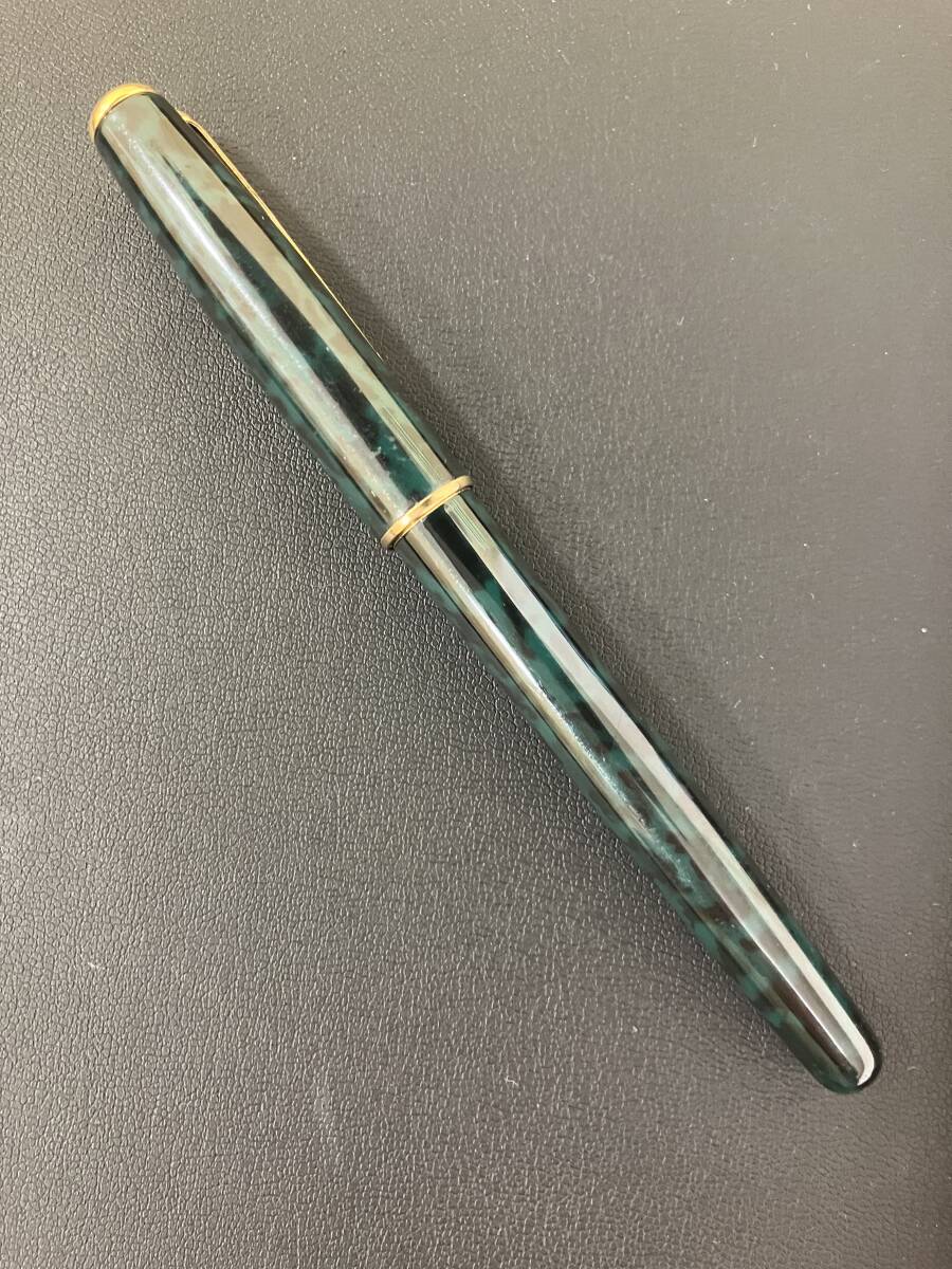 Parker - Parker パーカー SONNET 万年筆 グリーンマーブル PARKER刻印【中古】 ユニセックス Parker - パーカー ソネット SONET マーブルグリーンラッカー