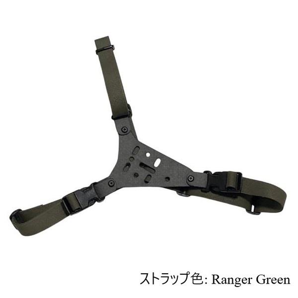 国内製造品 90-SPEC: LCM "LightWeight Chest Mount" ライトウェイトチェストマウント ストラップ色: Ranger Green