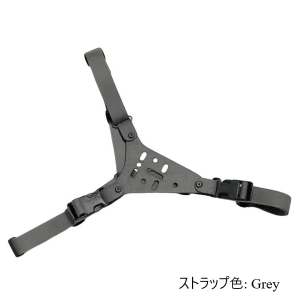 国内製造品 90-SPEC: LCM "LightWeight Chest Mount" ライトウェイトチェストマウント ストラップ色: Grey