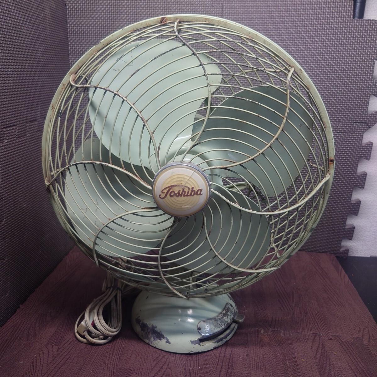 未使用 80-90's 東芝 卓上 扇風機 ポストモダン TOSHIBA 箱付き