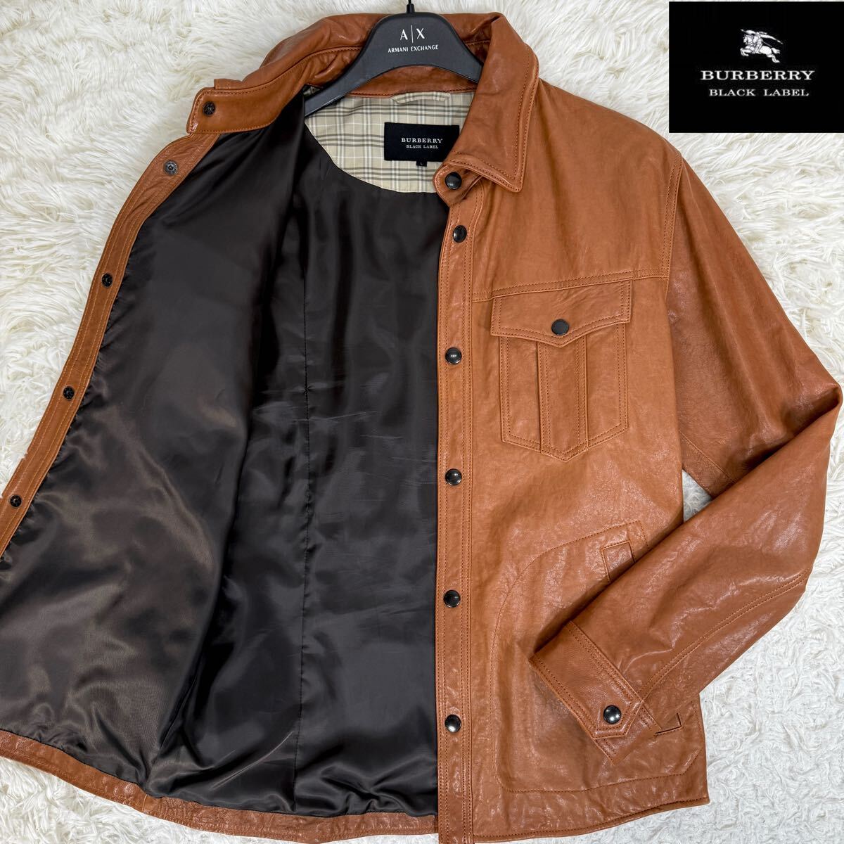 Yahoo!オークション -「burberry black label レザーライダース Yahoo!オークション -「burberry black label レザーライダース