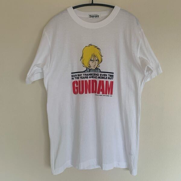 80s 機動戦士ガンダム GUNDAM シャー オフィシャル Tシャツ Mサイズ ホワイト
