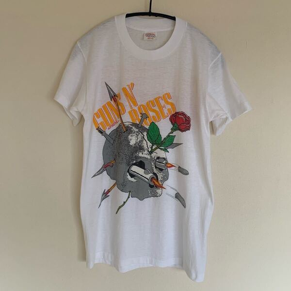80s GUNS N’ ROSES Tシャツ usa製 ホワイト Mサイズ