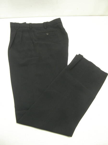 T2A017!ベーシック!ツータックパンツ!合服!W82(黒)