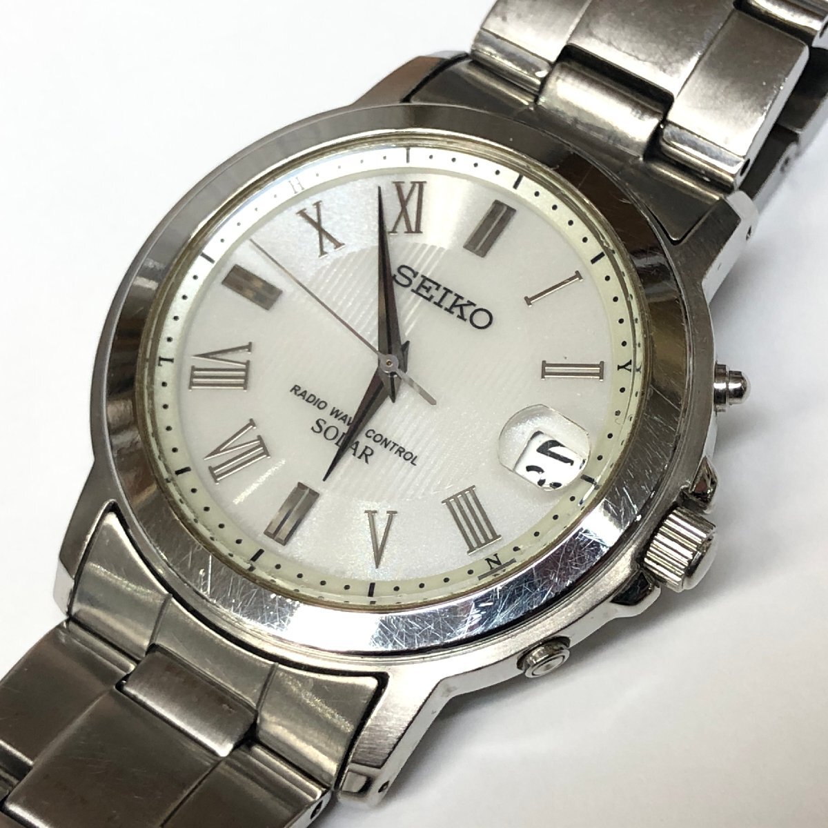 Seiko Alba Solar Ss White Board 7B52-0Ato Qow.Yul03 | eBay
