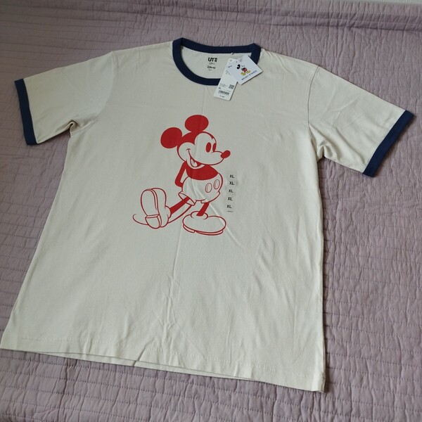 未使用 ユニクロ UT ミッキースタンズ 半袖 Tシャツ 大きい xl メンズ 男女兼用 ミッキー 可愛い ディズニー 夏 匿名 送料無料