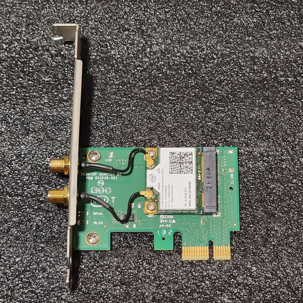 【送料無料】INTEL 62205ANHMW 無線LANカード PCIe変換ボード PCIExpress×1 PCパーツ (2)