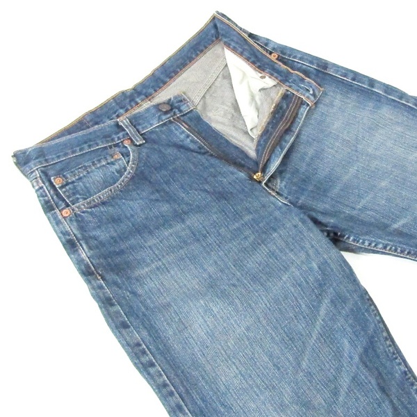 LEVI’Sリーバイス512▼ハイウエストストレートデニム▼90'▼ダメージ▼32インチ▼ウエスト約84cm