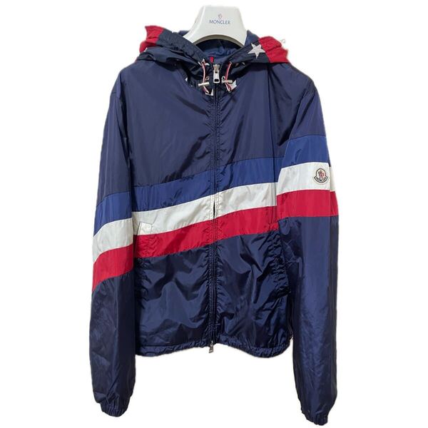 美品 MONCLER CAM GIUBBOTTO 1 ナイロンジャケット パーカー トリコロール カラー ナイロン ジャケット モンクレールジャパン スター 星