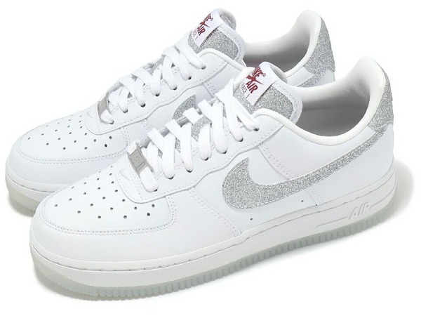 新品 NIKE ウィメンズ エアフォース1 07 LX【GREY BLING】【GLITTER】HQ3461-191 25.5cm