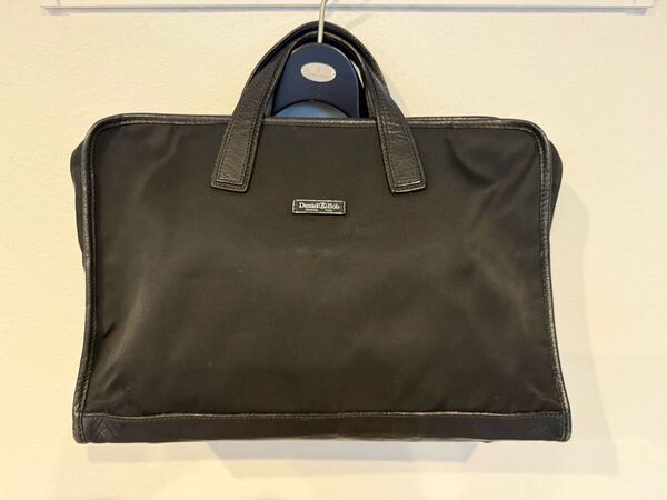 【中古品】Daniel&Bob ブリーフバッグ tomorrow land別注 ナイロン×レザー ブラック