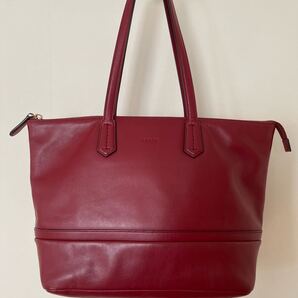 【美品】バリー BALLY トートバッグ ビジネス A4収納 レッド カーフ 本革 ユニセックス