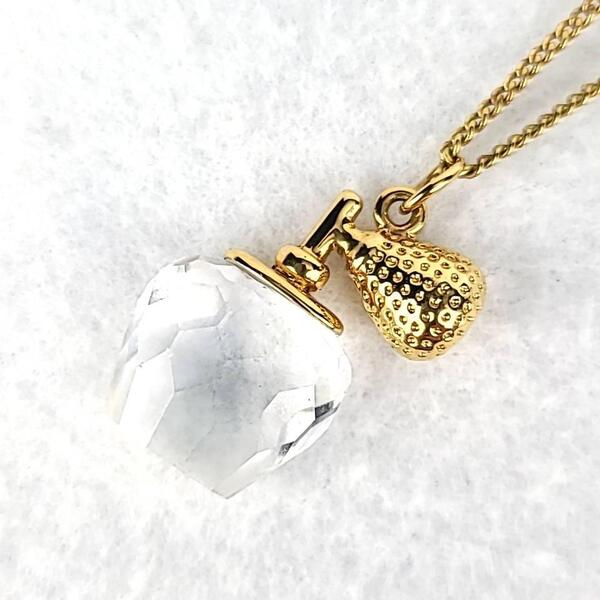 ●極美品◇スワロフスキー SWAROVSKI ネックレス ゴールド 香水 ボトル