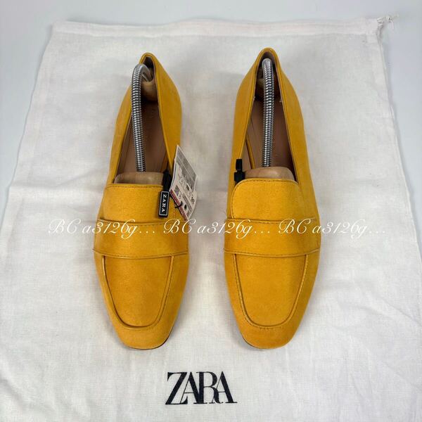 新品 ZARA トゥパンプス 24.5cm 38 レディース ザラ ドレスシューズ ローヒール ローファー パンプス