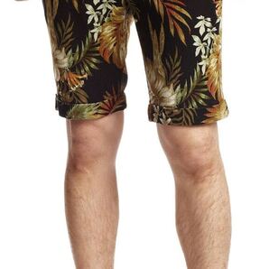 UNION STATION ユニオンステーション men's コレクティブ トロピカル プリント ショートパンツ ハーフパンツ 短パン リネン size:02