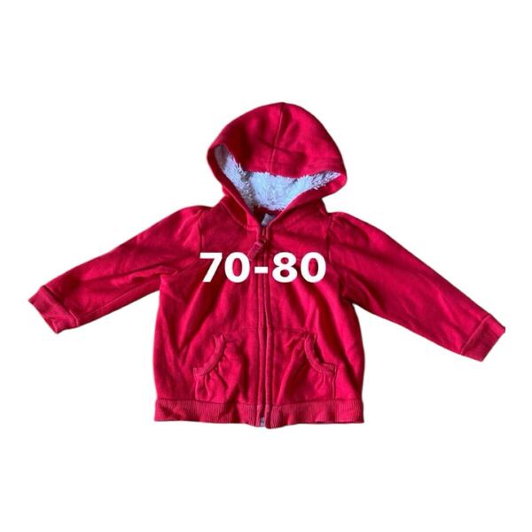 Y75 70 80 パーカー アウター 子供服 キッズ ベビー 裏起毛