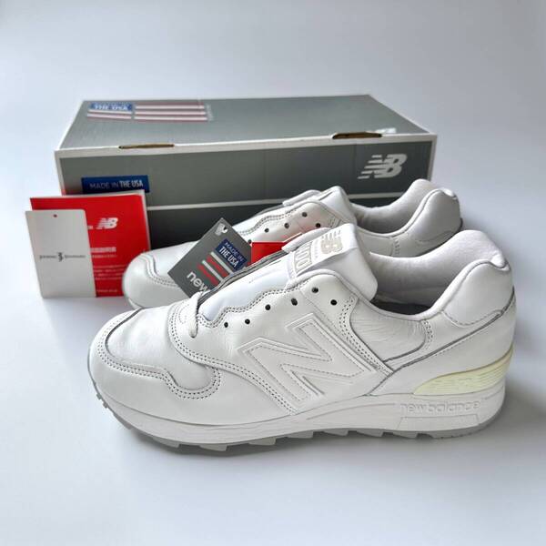 国内正規品 USA製 New Balance M1400JWT WHITE US6.5 24.5cm オールレザー 限定 新品 アメリカ米国製 NB 白 スニーカー Made In The USA