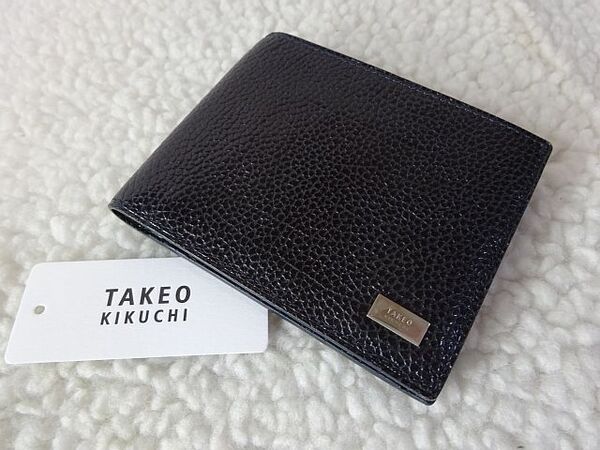 【新品/本物】TAKEO KIKUCHI(タケオキクチ)二つ折財布/紺 ¥13,750-
