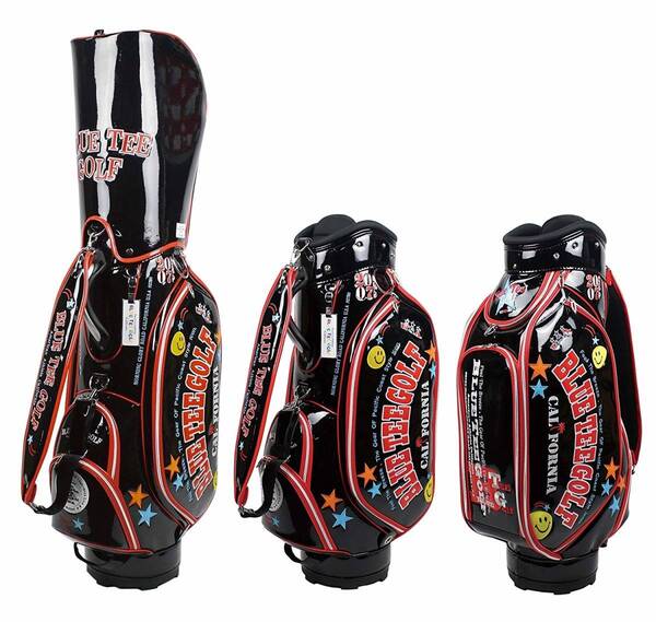 〇4③送料無料【 カラー:ブラック】ブルーティーゴルフ ★BLUE TEE GOLF California ◆BTGソフトエナメルキャディーバッグ:9型 CB-005