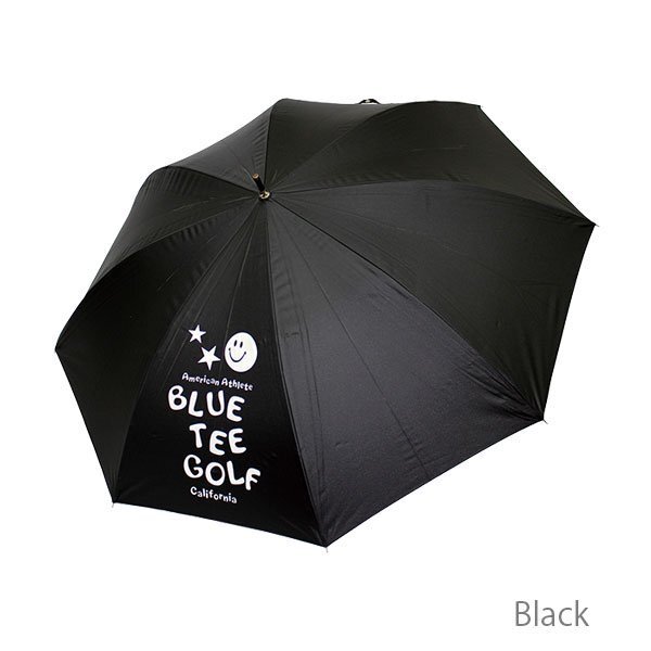 ●1③【ブラック】ブルーティーゴルフ 【晴雨兼用ワンタッチアンブレラ】【AC-021】BLUE TEE GOLF 送料無料