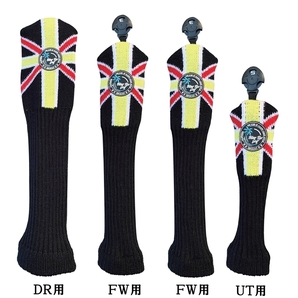 〇【4P-YExRDxBK】ブルーティーゴルフ ニットパシフィックコーストハイウェイモデル 4本セットヘッドカバー UK02 送料無料