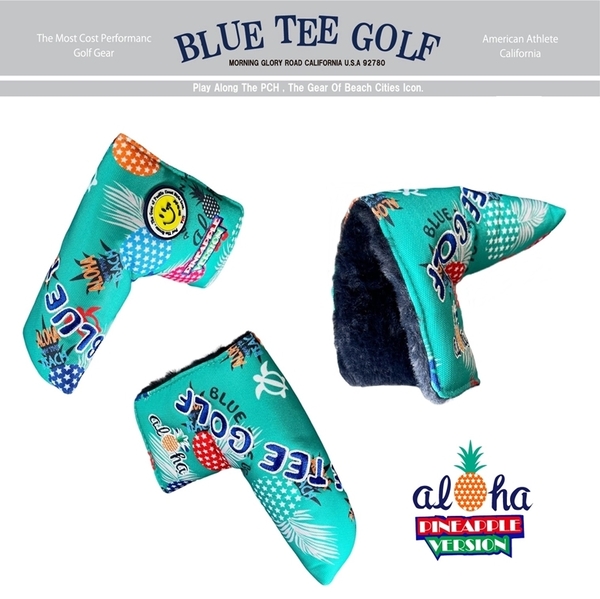 □5③送料無料【BPT-グリーン】ブルーティーゴルフ【ポップン パイン】ブレード型パターカバーBLUE TEE GOLF PHC-03