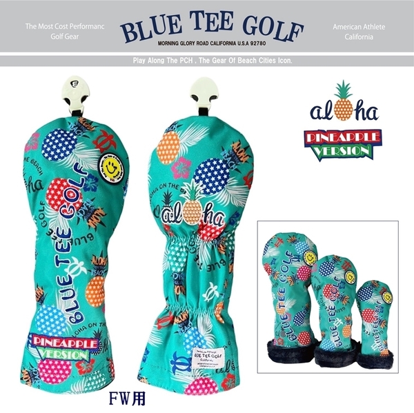 □送料無料 FW-GR ブルーティーゴルフ 【ポップン パイン:グリーン】フェアウェイ用ヘッドカバー BLUE TEE GOLF PHC-03