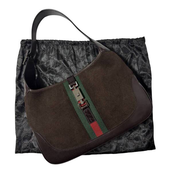 GUCCI グッチ ジャッキー スエード レザー バッグ シェリーライン HB04646