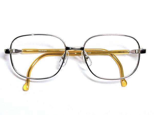 ヴィンテージ Nikon メガネ ★ シルバー ★ セル手 ニコン 小さめ メガネフレーム 眼鏡