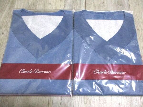 新品 M 超特価★長袖 2枚セット!! シャルレ CHARLE エレガンス カットソー ブルー 青 レディース 婦人 女性 シャツ 未使用 即決 送料無料11