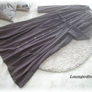送料無料*ラウンジドレス/Loungedress*ボイルクリンクルシャツワンピース/さらさらタッチ/コットン100%/リボンベルト付き/ウォッシャブル/F