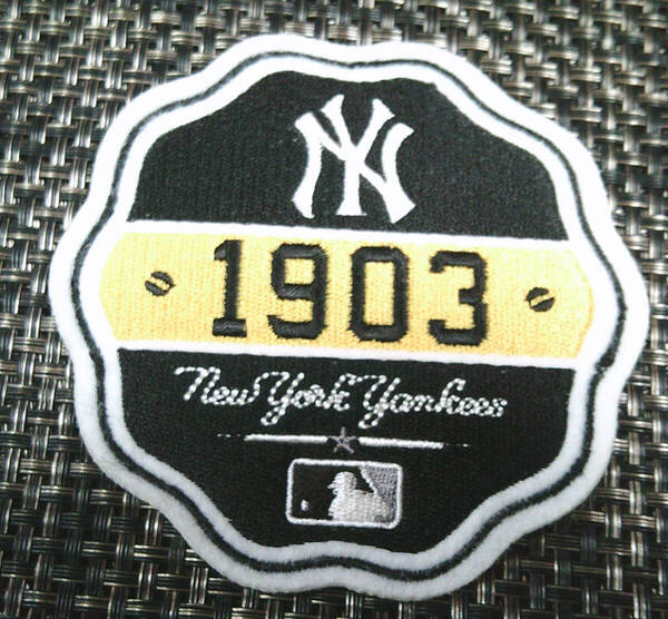 《黒黄1903NY》激渋◆新品MLB ニューヨーク・ヤンキースNew York Yankees 野球 ベースボール 刺繍ワッペン ◎アメリカ メジャーリーグ