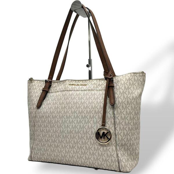 マイケルコース トートバッグ 白 JET SET TRAVEL モノグラム T1