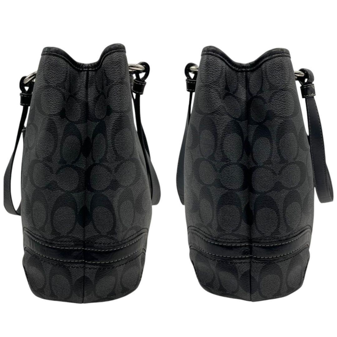 コーチ 2way トートバッグ シグネチャー レザー PVC ブラック COACH コーチ トートバッグ シグネチャー 2way ショルダーバッグ