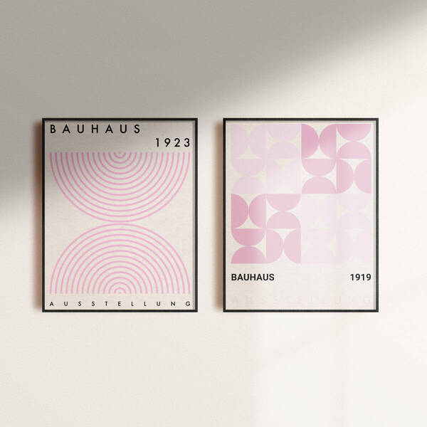 A3アートプリント2枚セット | ポスター | バウハウス | オマージュ | ミニマル | BAUHAUS | シンプル | お洒落 | 抽象 | リビング | 北欧